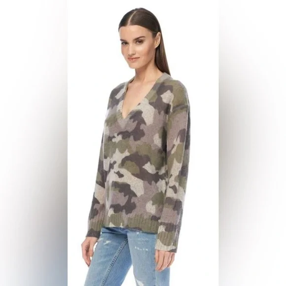 360 Cashmere Emerie camo sweater